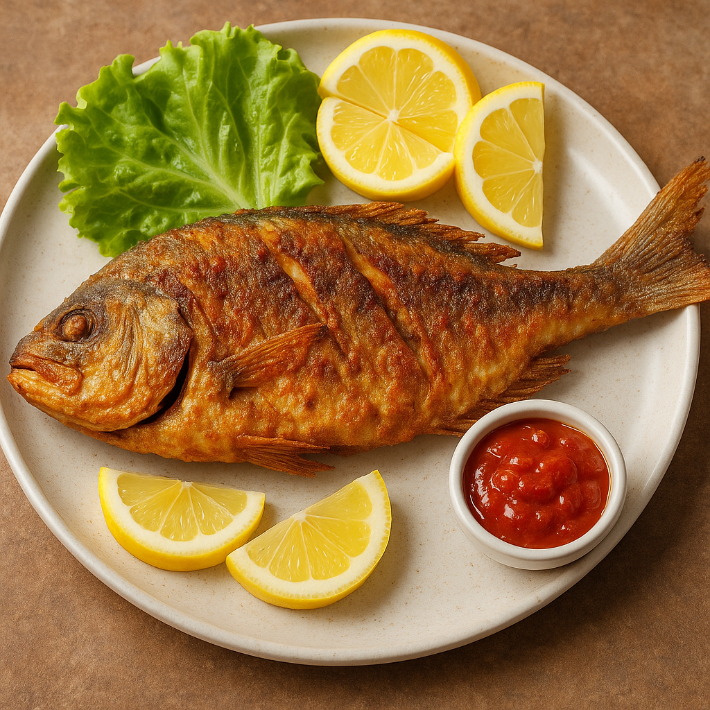 peixe frito delicioso