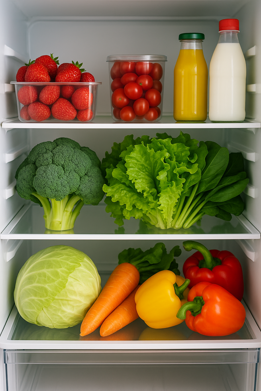 alimentos na geladeira