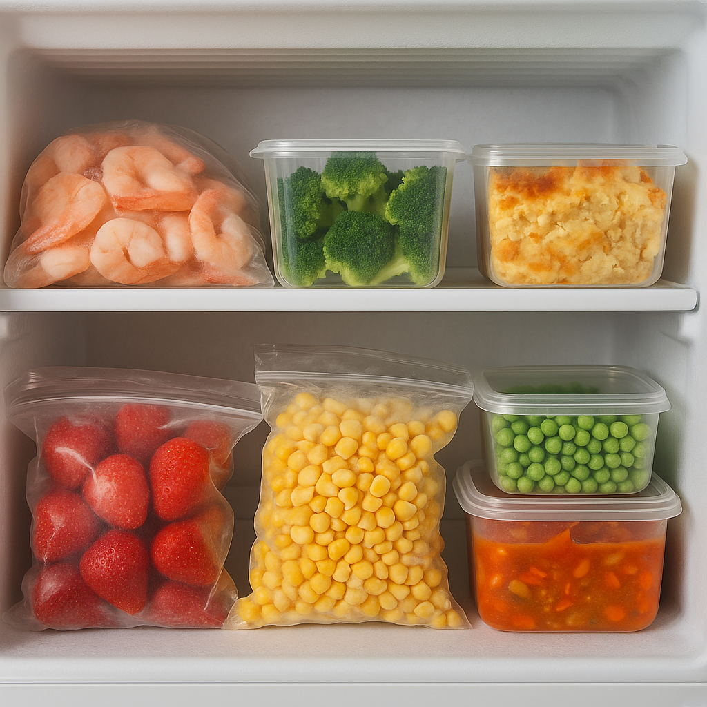 alimentos no freezer