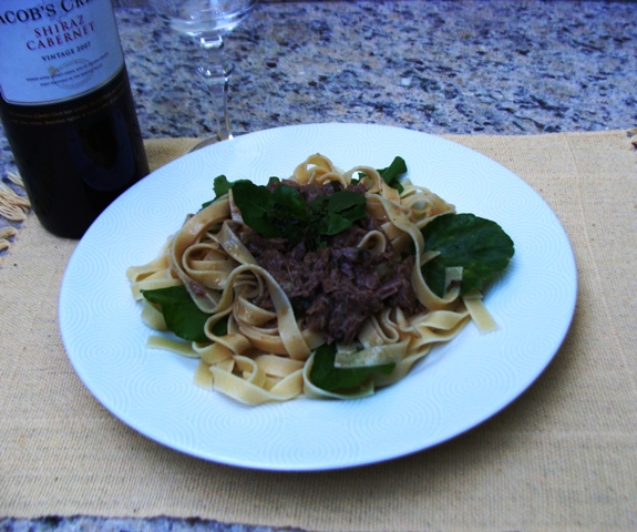 Ragu de cordeiro com talharim