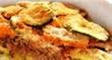 Mil Folhas de Batatas e Legumes com Picadinho de Carne