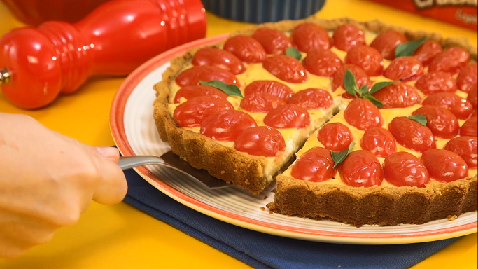 Torta de Queijo com Tomate