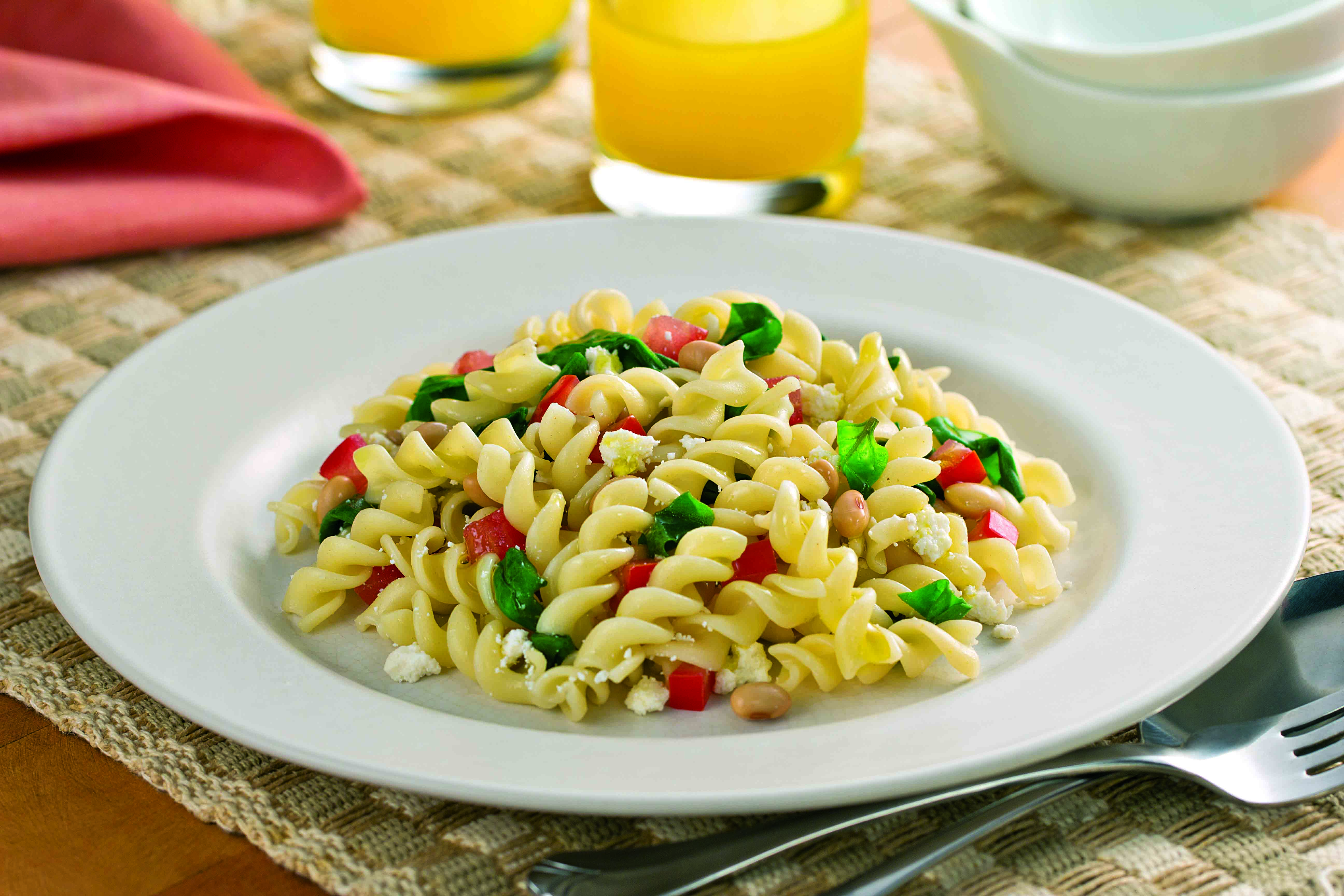 Macarrão Parafuso com Espinafre