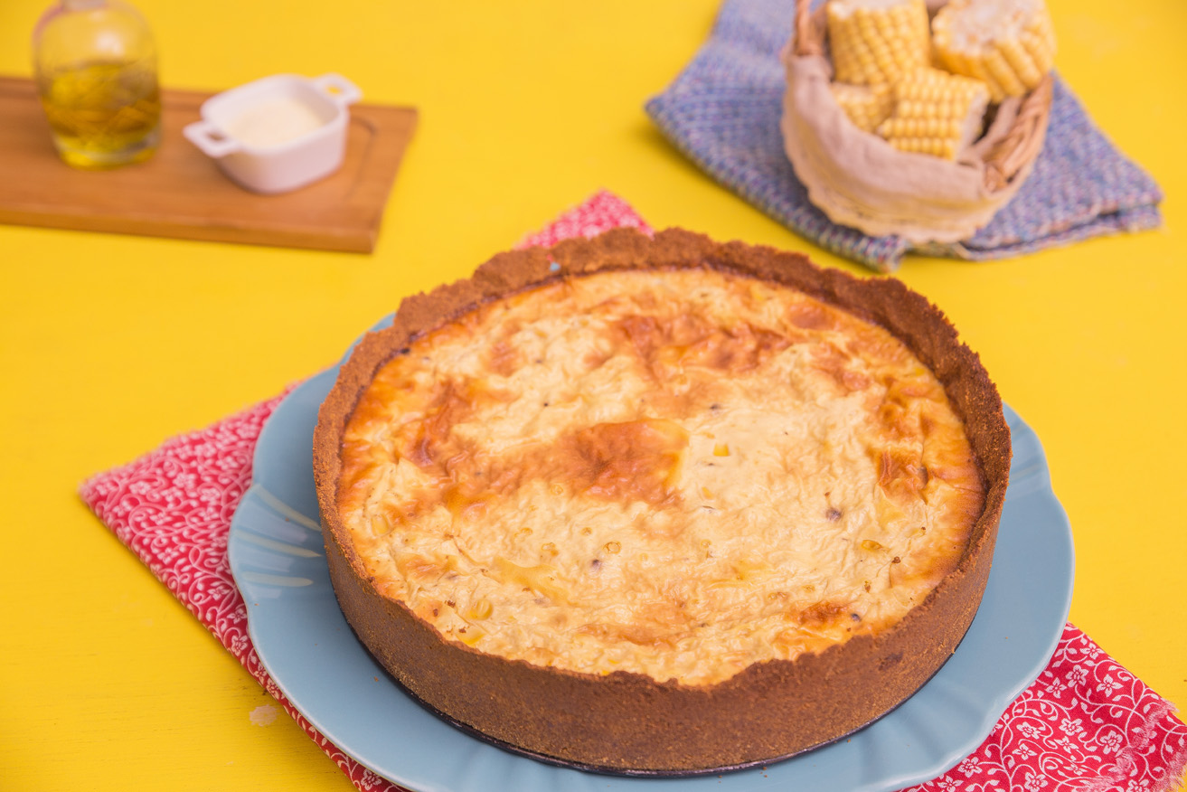 Torta de Milho Salgada com Cream Cracker