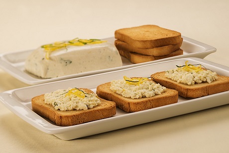 Torradas com Pasta de Ricota e Limão Siciliano